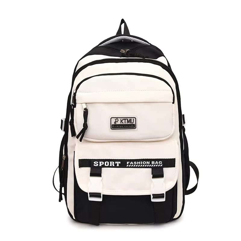 Academy Style School Bag Book Bag Lightweight College Student Backpack(Black) Code : 145